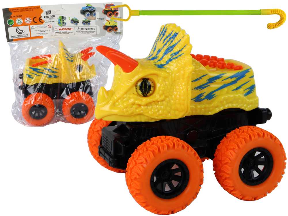Žaislinis automobilis - Triceratopas, geltonas