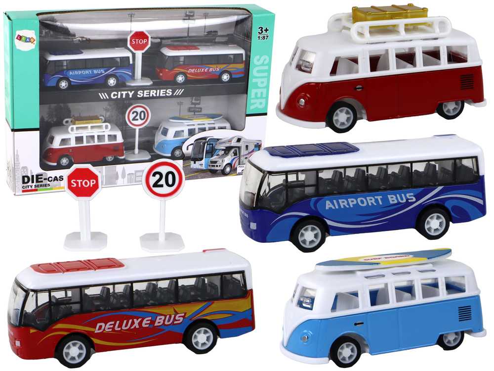 Žaislinių autobusiukų rinkinys