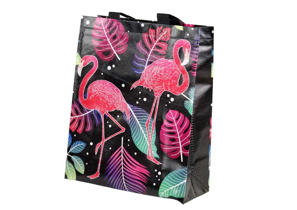 Dovanų maišelis Flamingai, juodas 