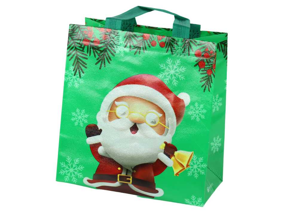 Dovanų maišelis Kalėdų Senelis, žalias 
