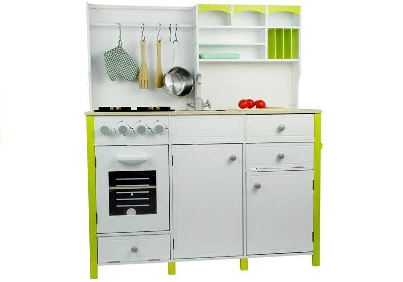 Vaikiška medinė virtuvė,  85x33x105, žalia