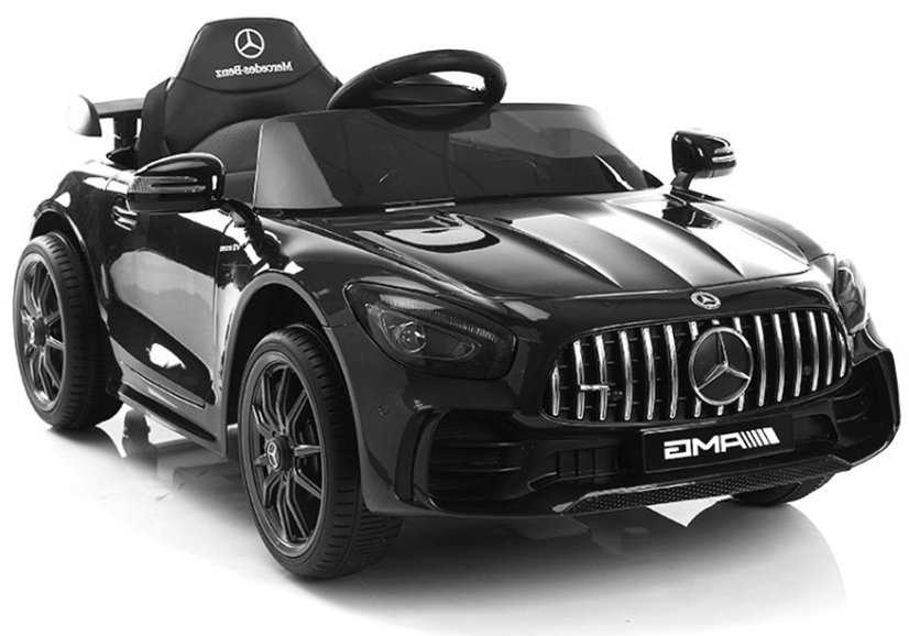 Vienvietis elektromobilis Mercedes GTR, juodas