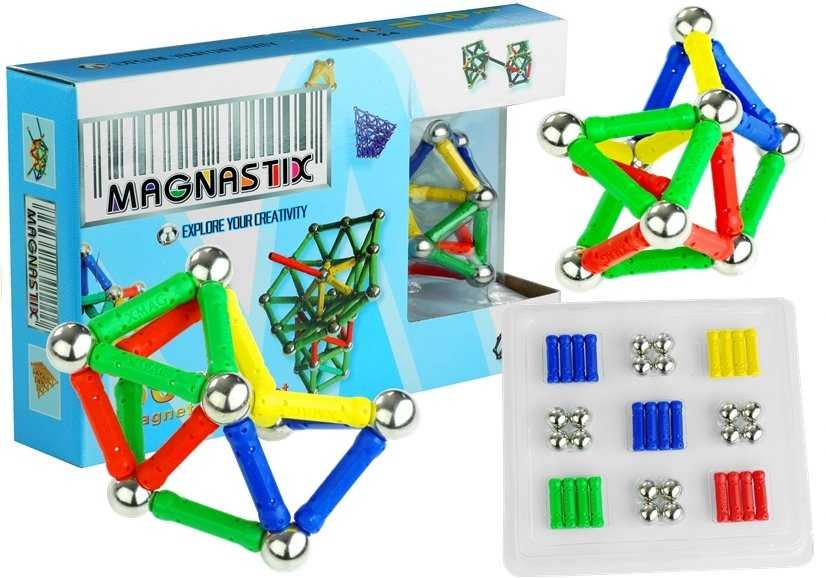 Magnastix magnetinis konstruktorius, 60 dalių