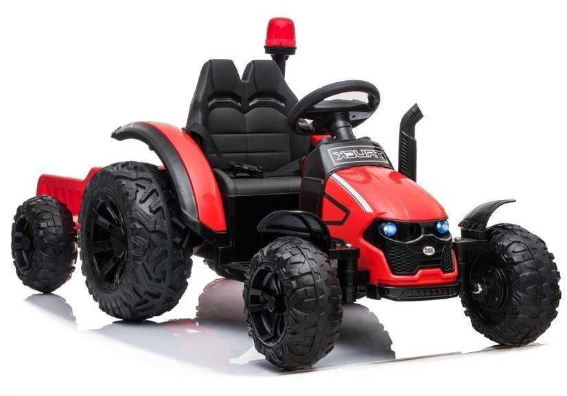 Vaikiškas vienvietis elektrinis traktorius HZB-200, raudonas