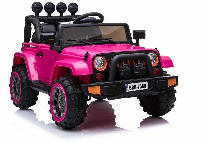 Vaikiškas vienvietis elektromobilis Jeep BRD-7588, rožinis