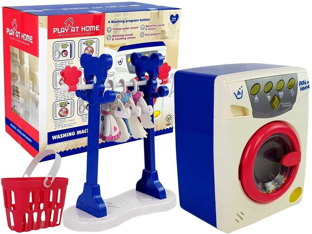 Žaislinė skalbimo mašina su drabužine