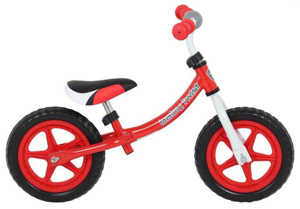 Balansinis dviratukas - Baby Twist, 12 colių, raudonas