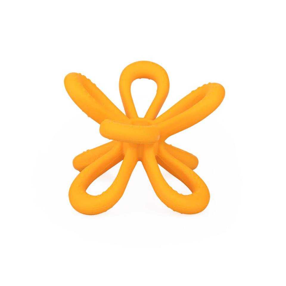 Silikoninis kramtukas - Gėlytė, oranžinis