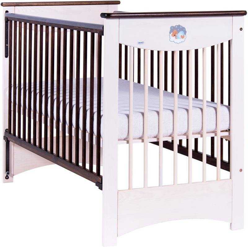 Kūdikio lovytė, balta-ruda, 128x66x92cm
