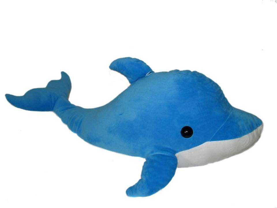 Pliušinis delfinas 60 cm, mėlynas