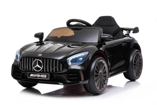 Vienvietis elektromobilis Mercedes GT R, juodas