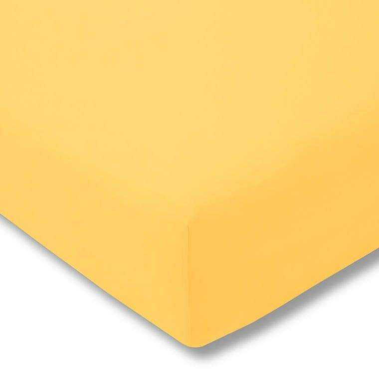 Paklodė su guma 140x70 cm, geltonos spalvos