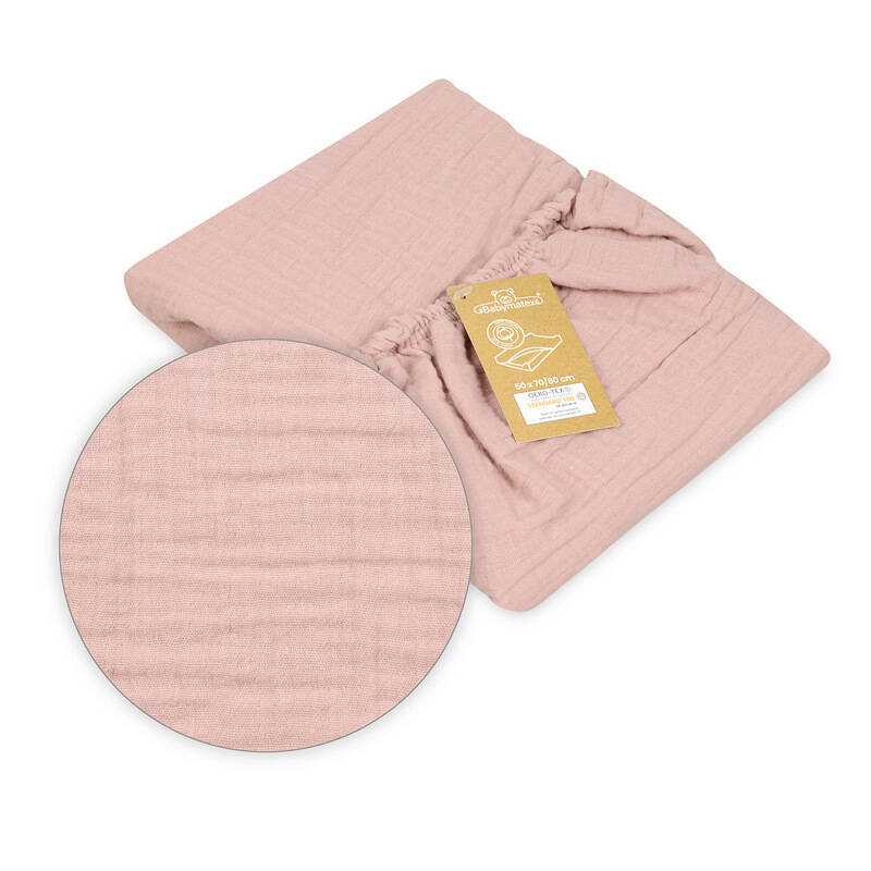 Pervystymo stalo muslino paklodė, rožinės spalvos